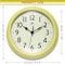 Infinity Instruments Nostalgic 9.5 in. Plastic Clock - Yellow 20306AURA-4544 - alternate 5
